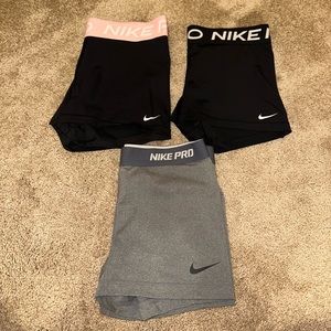 Nike Pros Athletic Shorts (Set of 3)!
